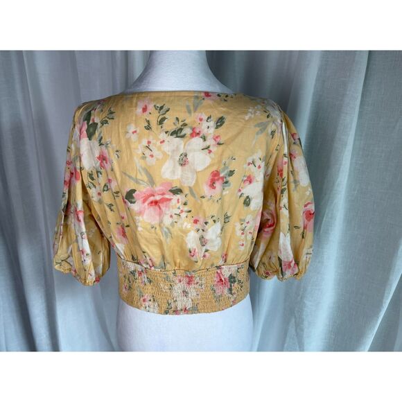 Abercrombie & Fitch Striped Peplum Button-Up Blouse - Size L - Picture 2 of 5